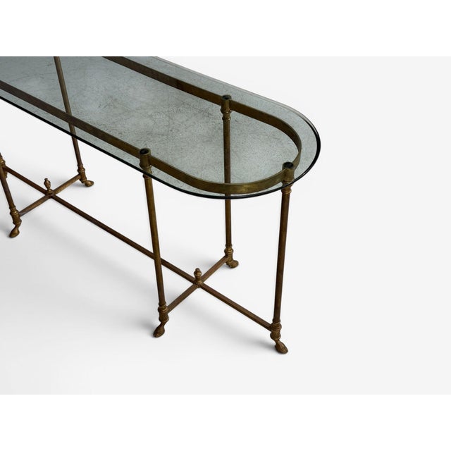 Transparent LaBarge, German Modern, Console Table, Brass, Glass, Germany, 1970s For Sale - Image 8 of 12