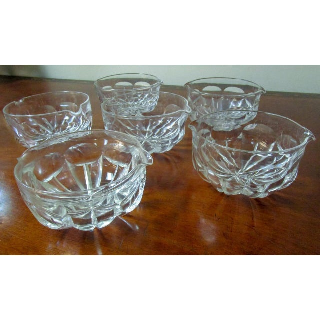 Georgian Regency Facet Cut Glass Wine Rinser Bowls Circa 1820 Set of Six For Sale - Image 10 of 10