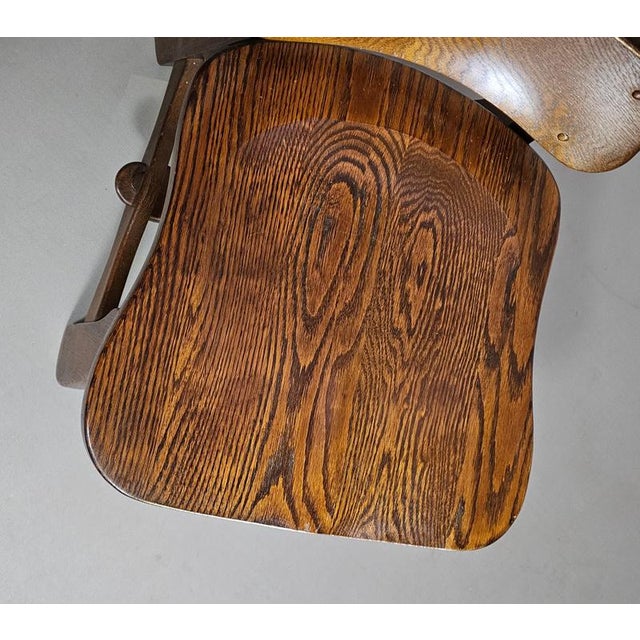 Brutalist Oak Dining Chairs, 1960s, Set of 4 For Sale - Image 15 of 18