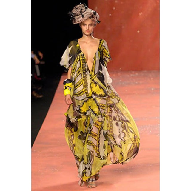 Christian Lacroix Runway Bracelet Bangle Yellow and Black Fabric For Sale - Image 13 of 16