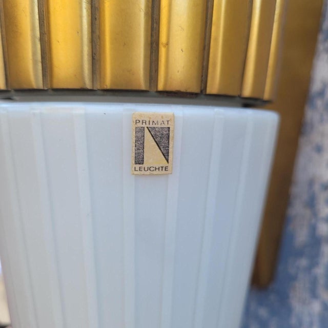 Wall Lights in Opaline Glass and Metal from Primat Leuchte, 1960s, Set of 2 For Sale - Image 10 of 17
