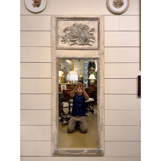 Pair of Vintage Trumeau Mirrors For Sale - Image 4 of 13