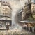 Wood Vibrant Impressionist Oil Painting Parisian Street Scene by Caroline Burnett (1877-1950) For Sale - Image 7 of 12