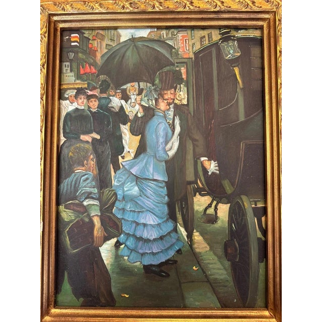 Black Tissot James Jacques, After the Bridesmaid La Femme Paris, 1890s, Oil Painting For Sale - Image 8 of 13