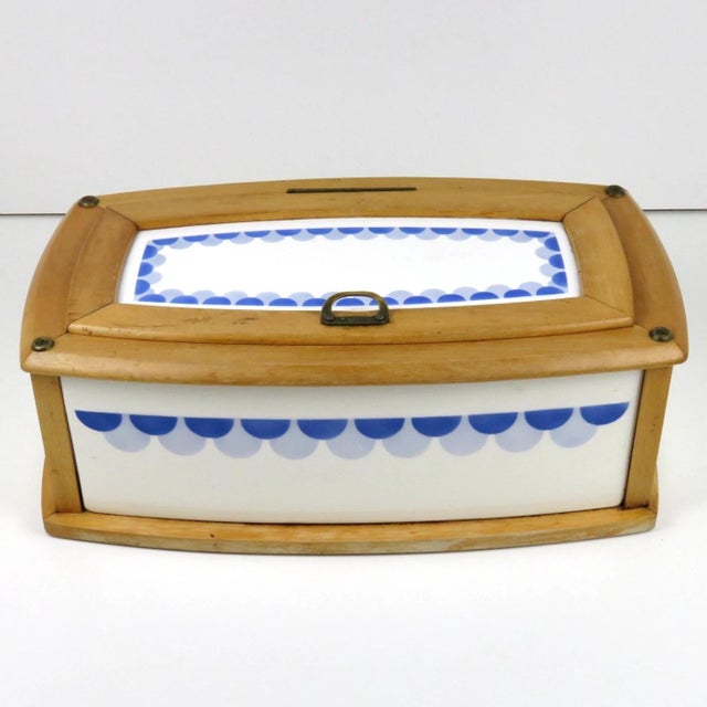 Antique Ceramic & Wood Bread Bin, 1910s For Sale - Image 18 of 18