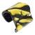 Vintage Signed Frank Vigneri Chartreuse and BLack Plexiglass Sculptural Cuff Bracelet, 1984 For Sale