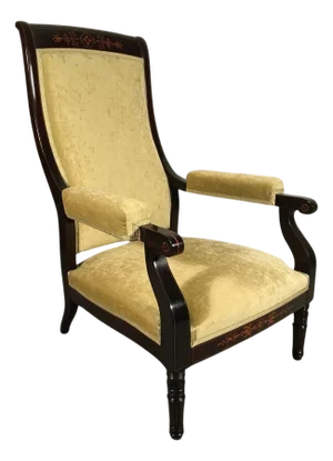 Low French Restoration Lounge Chair, 1840s
