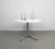 White Round Side Table with Chrome-Plated Cross Base, Germany, 1970s For Sale - Image 3 of 10
