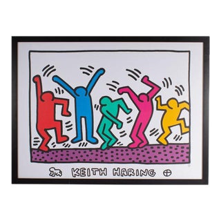Keith Haring 1991 “Dancing People” Poster For Sale