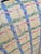 Ficks Reed Vintage Huge Braided Off White Wicker Upholstered Yellow Blue Plaid Regency Bench For Sale - Image 4 of 10
