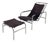 Italian Bauhaus Black Fabric and Steel Genni Chaise Longue by Gabriele Mucchi for Zanotta, 1980s For Sale