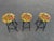 Frederic Weinberg 1950s Wrought Iron Mid Century Funky Stools Set of 3 For Sale - Image 4 of 8