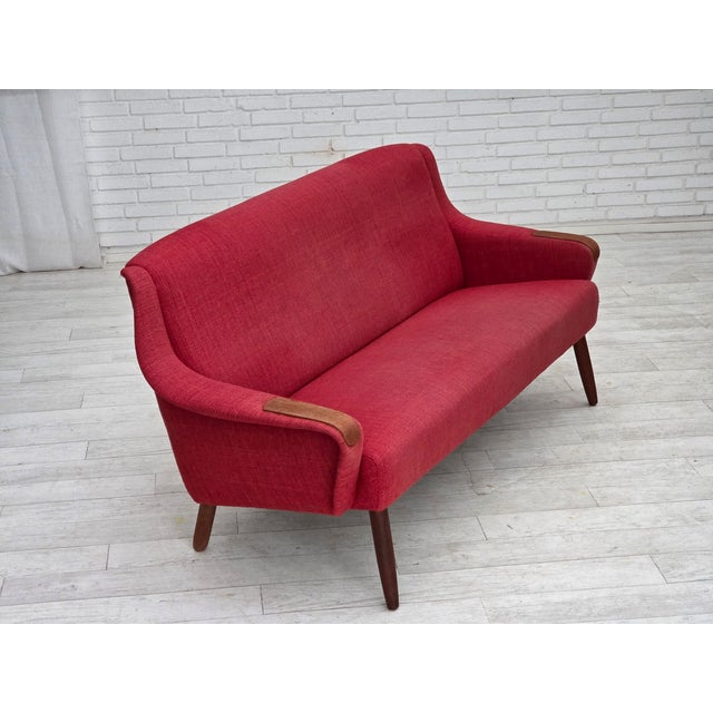 Danish 2-Seater Sofa in Furniture Fabric and Teak, 1970s For Sale - Image 14 of 18