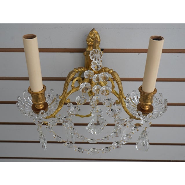 Age: Approx: 30 Years Old Details: Louis XV Style High Quality Construction French Style Stunning Brass & Crystal...