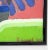 Vintage 1996 abstract still life acrylic on canvasboard painting by David Grinnell (21st century) Texas. In green, blue...