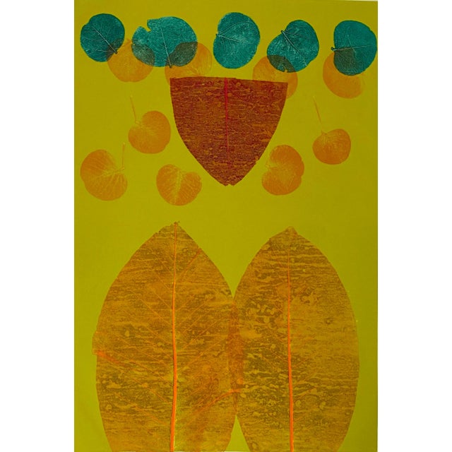 "Falling Leaves 5" Unique Monotype by Joan Giordano For Sale