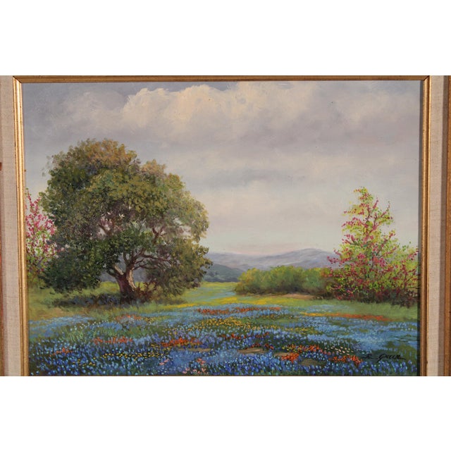 Painting of Texas Blue Bonnets by Ruth Greer (1936-2004) For Sale - Image 4 of 12