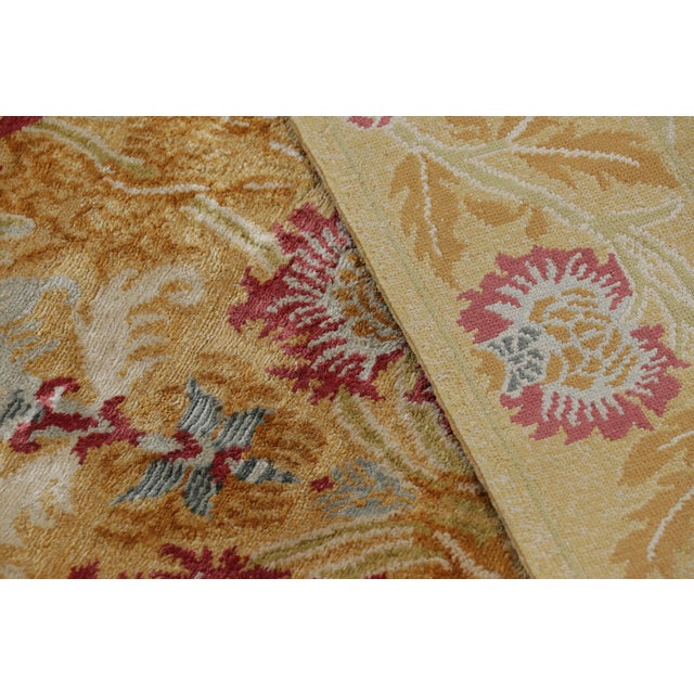 Rug & Kilim’s European Style Rug in Gold With Floral Patterns “Toledo” For Sale - Image 10 of 10
