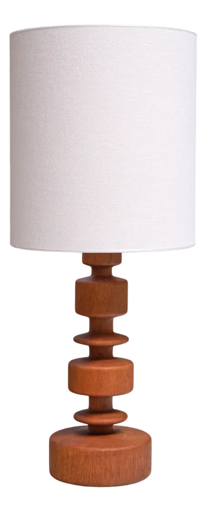 Sculptural Oak Table Lamp Model 762 by Hans Bergström for Ateljé Lyktan, Sweden, 1960s