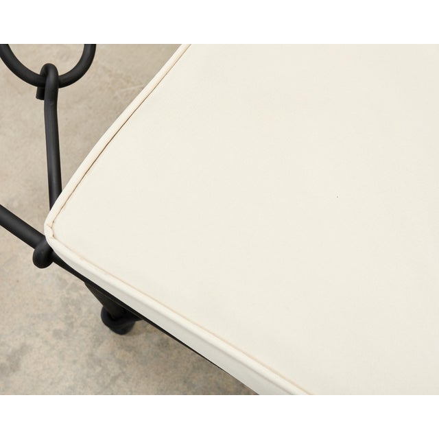Neoclassical Style Horned Aluminum Bench After Diego Giacometti For Sale - Image 13 of 18