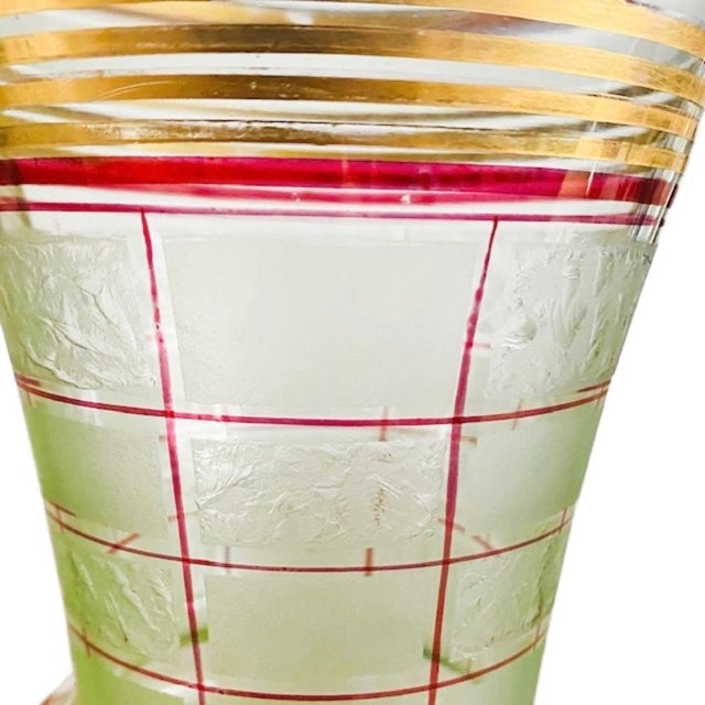 Glass Art Deco Booms Green Glass Vase from Rupel, 1930s For Sale - Image 7 of 9