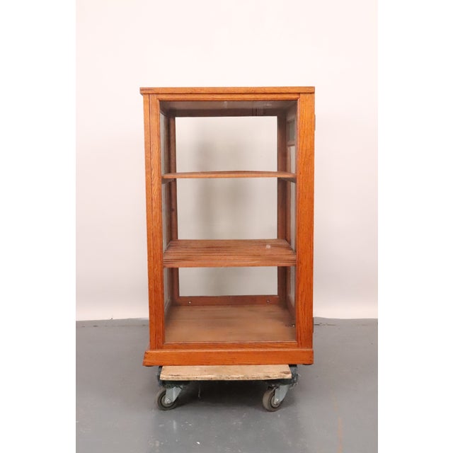 Antique Golden Oak Pie Pastry Display Cabinet For Sale - Image 15 of 16