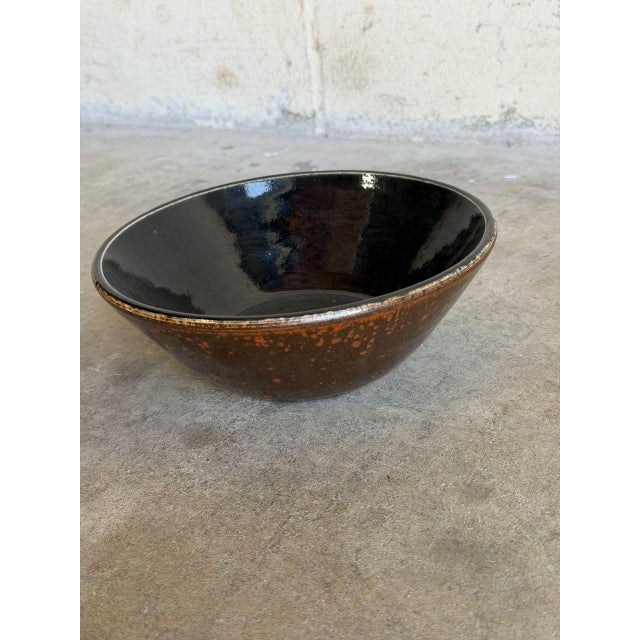 Ceramic Camilla Justesen Danish Modern Brown Ceramic Bowl For Sale - Image 7 of 9