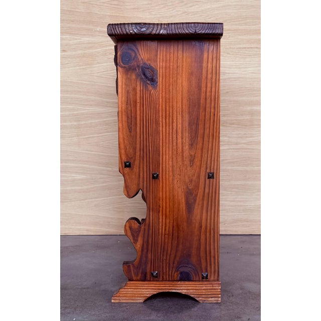Early 20th Century Early 20th Fall front Door rustic console Table with Shelve For Sale - Image 5 of 18