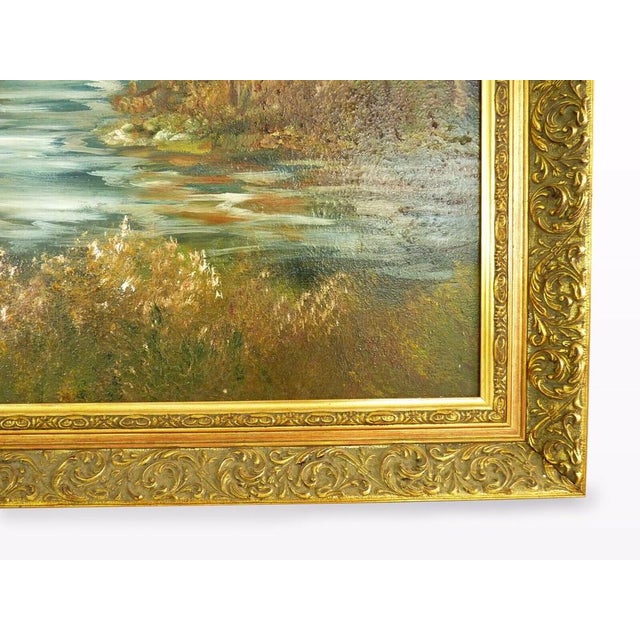 Jeanne Piquemal, Ariège Landscape, 1960s, Large Oil on Canvas, Framed For Sale - Image 7 of 11