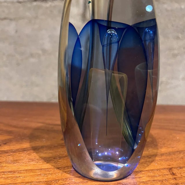 Modern 1990s Veiled Glass Art Panel Sculpture Edward Kachurik For Sale - Image 3 of 13