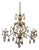 French Gilded Bronze and Crystal 3-Light Chandelier For Sale