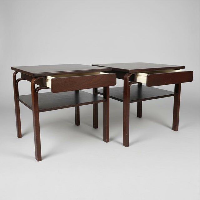 1970s Nordic Side Tables in Wood, 1970s, Set of 2 For Sale - Image 5 of 13