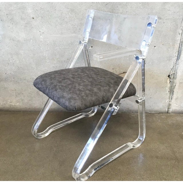 Vintage Lucite Side Chair For Sale - Image 4 of 7