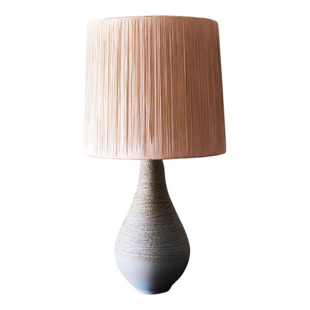 1960s Lee Rosen for Design Technics (Attr.) Aqua Green Blue Lamp String Shade For Sale