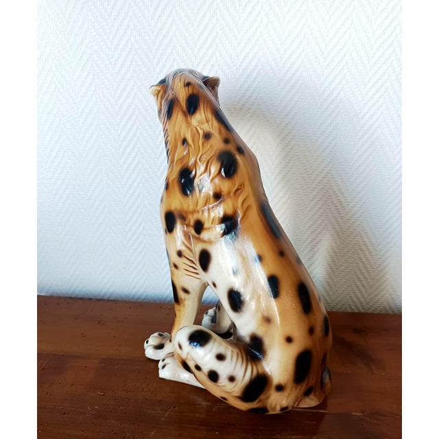 Brown Unknown, Vintage Ceramic Leopard, 1970s, Ceramic For Sale - Image 8 of 9