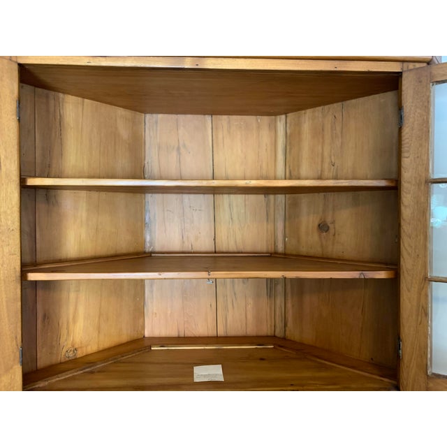 Mid 19th Century Late 19th Century Canadian Butternut Corner Cupboard For Sale - Image 5 of 9