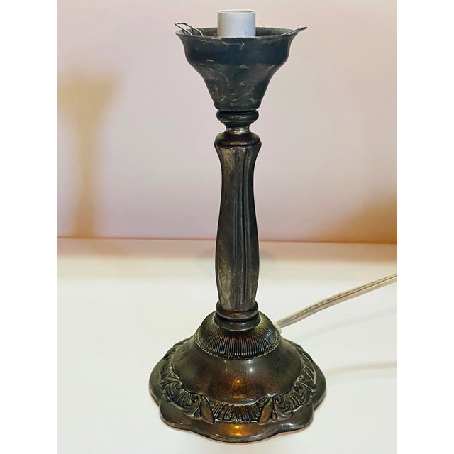 Vintage Candlestick Table Lamps-a Pair For Sale - Image 4 of 6