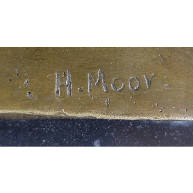 Signed Henry Moore Abstract Modern Art Mother and Child Bronze Sculpture Statue For Sale - Image 10 of 10