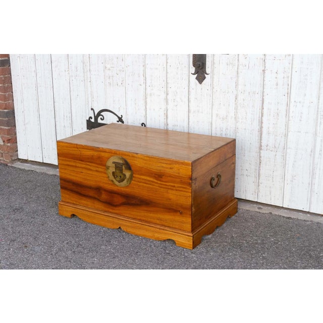 Campaign Campaign Style Asian Cedar Chest For Sale - Image 3 of 10
