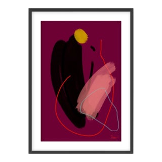 Burgundy Abstract, Modern Expression Art Print By Teressa Addington-2024-Velvet Collision For Sale