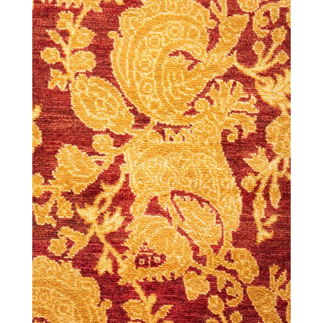 Traditional Mogul, One-of-a-Kind Hand-Knotted Area Rug - Red, 4' 2" x 6' 0" For Sale - Image 3 of 8