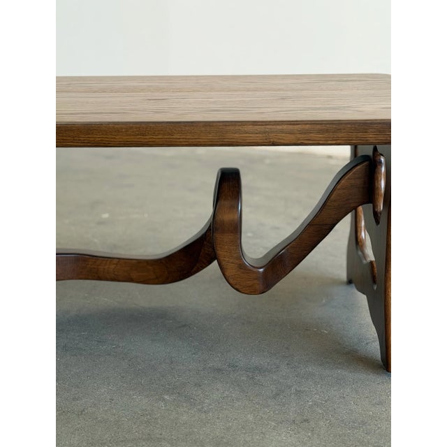 1970s Organic Oak Coffee Table For Sale - Image 4 of 16