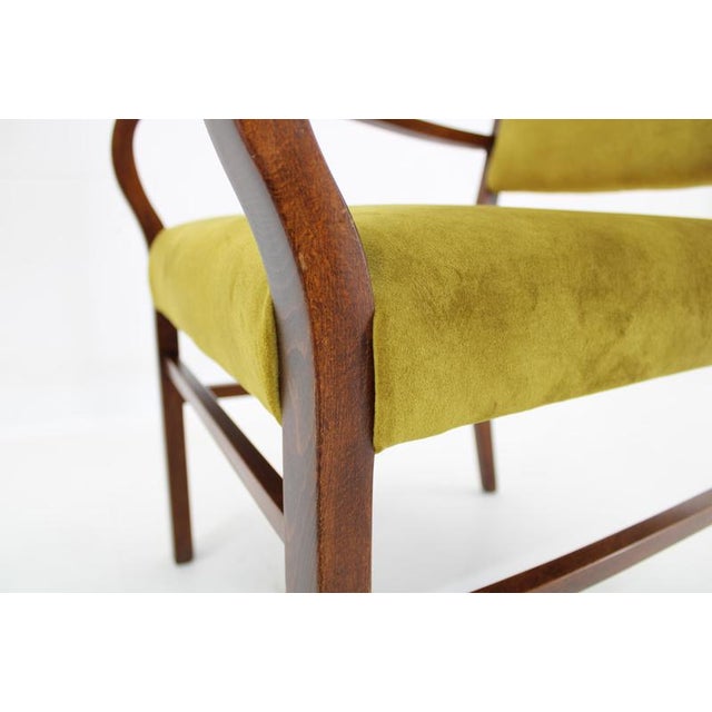 Art Deco Beech Armchairs, Czechoslovakia, 1940s, Set of 2 For Sale - Image 12 of 18