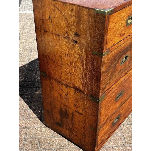 Brass Bound Campaign Chest For Sale - Image 6 of 13