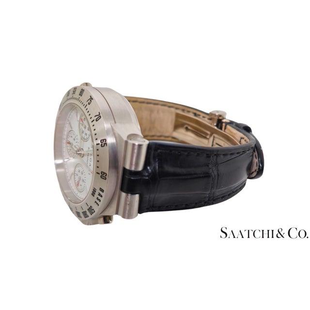 18k(750) White Gold Bvlgari Diagono Men's Watch For Sale In New York - Image 6 of 10