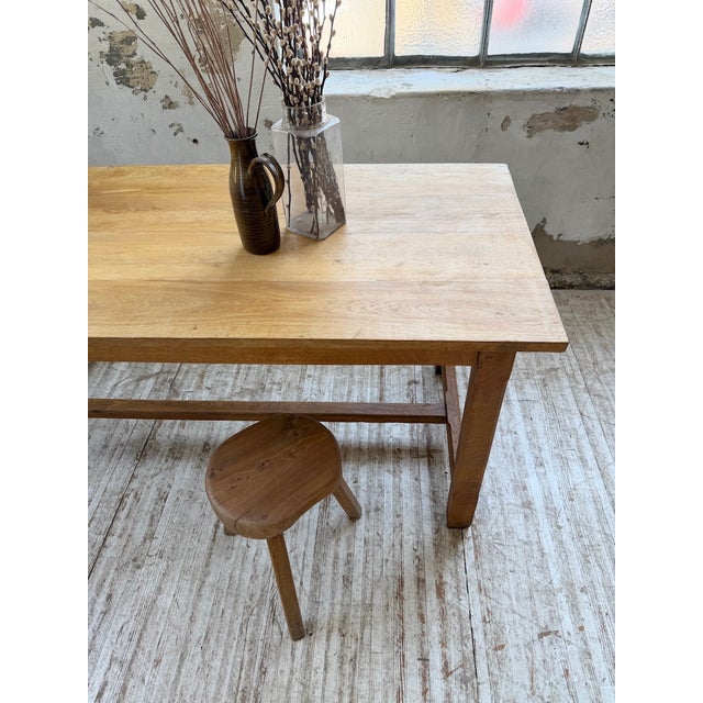 Golden Oak Farmhouse Table, 1970s For Sale - Image 15 of 18