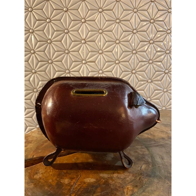 Mid-Century Modern 1960s Collection of Kounoike Leather Animal Banks- Set of 5 For Sale - Image 3 of 12