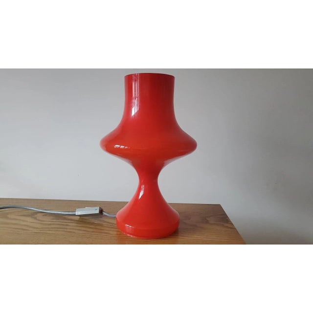 Mid-Century Glass Table Lamp, Tabery, 1970s For Sale - Image 9 of 13
