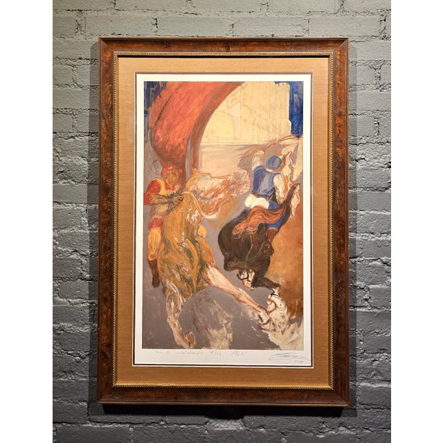 Abstract Expressionism Il Palio Di Siena -Original Silkscreen -Limited Edition 1/10" For Sale - Image 3 of 12