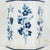 Pair of Vintage Blue and White Hand-Painted Hexagon Tole Tea Caddy Table Lamps For Sale - Image 4 of 11
